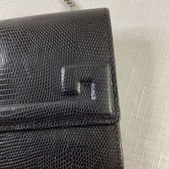 Brighton Black Leather Crossbody Wallet with Detachable Chain Strap - Picture 12 of 12